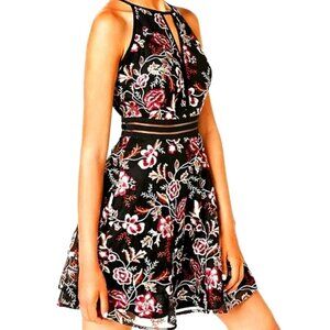 Black with Embroidered BCX Cocktail Dress Size 16W NWT